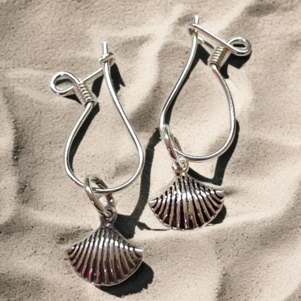 Deniz Kabuğu 925 Ayar Gümüş Küpe