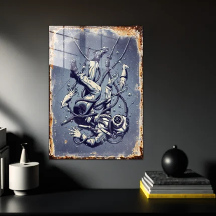 Sanayi Dalgıç Kaos Metal Tablo