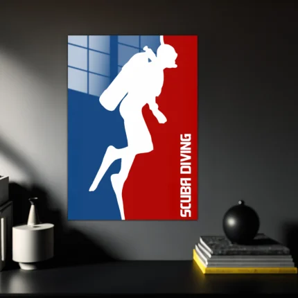 Scuba Nba Whale Aleminyum Metal Tablo