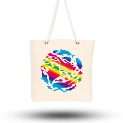 Benim Dünyam Baskılı Kanvas Plaj Çantası